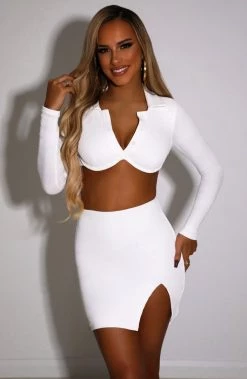 C.F Eliza Mini Skirt - White NEW ARRIVALS