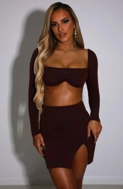 L.F NEW ARRIVALS Peyton Crop - Chocolate