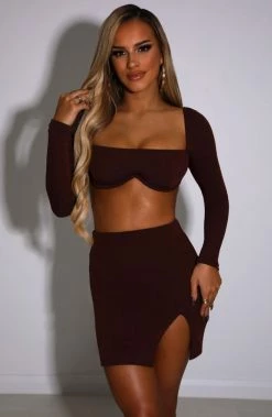 L.F NEW ARRIVALS Peyton Crop - Chocolate