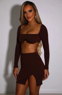 L.F NEW ARRIVALS Peyton Crop - Chocolate