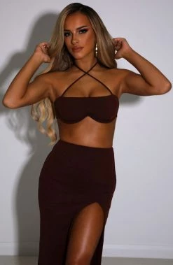 L.F Layla Crop - Chocolate NEW ARRIVALS