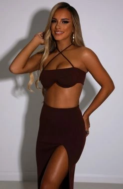 L.F Layla Crop - Chocolate NEW ARRIVALS