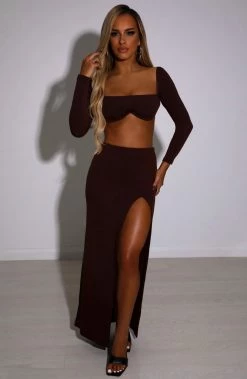 L.F Mariana Maxi Skirt - Chocolate NEW ARRIVALS