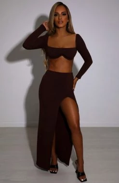 L.F Mariana Maxi Skirt - Chocolate NEW ARRIVALS