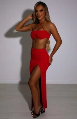 L.F Mariana Maxi Skirt - Red