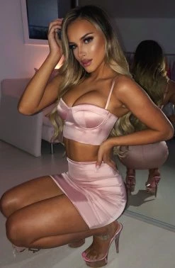 S.D NEW ARRIVALS Carina Skirt - Baby Pink