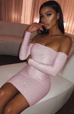 L.F Carla Dress - Pink Sparkle Pink Dresses