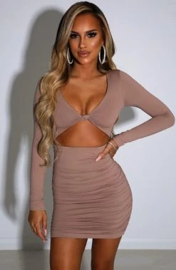 L.F Celeste Mini Dress - Mocha NEW ARRIVALS