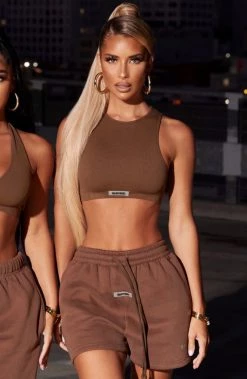 S.L Jae Luxe Crop - Chocolate NEW ARRIVALS