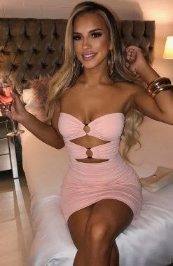 L.F BACK IN Coco Mini Dress - Blush