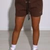 M.T NEW ARRIVALS Cora Luxe Shorts - Chocolate