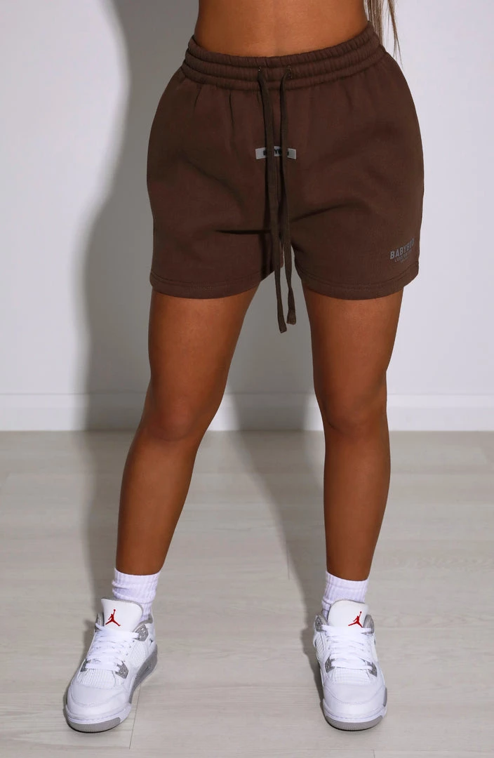 M.T NEW ARRIVALS Cora Luxe Shorts - Chocolate