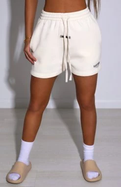 M.T NEW ARRIVALS Cora Luxe Shorts - Cream