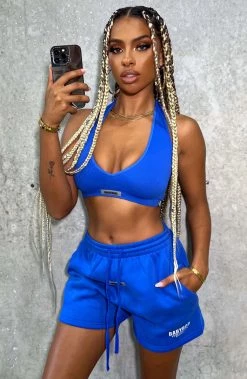 S.L NEW ARRIVALS Kami Luxe Crop - Electric Blue