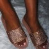 Babyboo Fashion Diamante Diamonte Slides - Gold