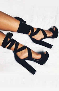 L.F Danica Block Heels - Black NEW ARRIVALS
