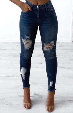 W.K Davina Jeans - Dark Denim BACK IN
