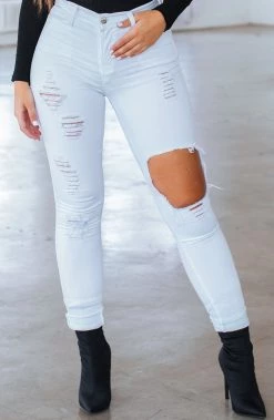 V.B Leah Jeans - White CLOTHING