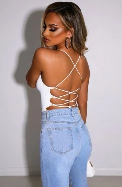 Y.Z NEW ARRIVALS Elena Bodysuit - White