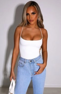 Y.Z NEW ARRIVALS Elena Bodysuit - White