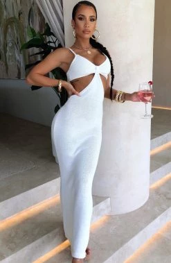 T.T BACK IN Elianna Maxi Dress - White