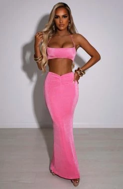 B.D Elita Maxi Skirt - Hot Pink NEW ARRIVALS