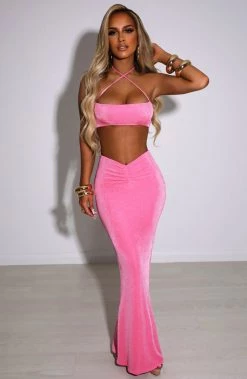 B.D Elita Maxi Skirt - Hot Pink NEW ARRIVALS