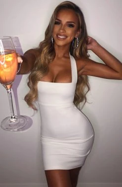 C.F NEW ARRIVALS Janice Mini Dress - White