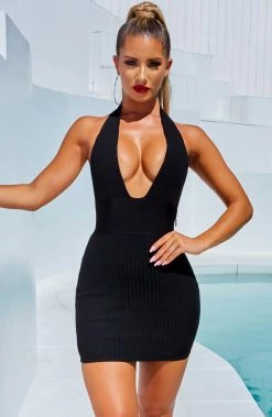 L.F NEW ARRIVALS Evanna Bandage Mini Dress - Black