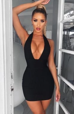 L.F NEW ARRIVALS Evanna Bandage Mini Dress - Black