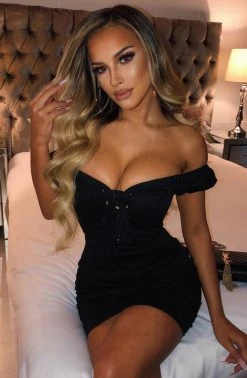 Z.Y Gabrielle Mini Dress - Black