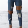 W.K Honey Crush Jeans High Waisted - Blue Denim NEW ARRIVALS