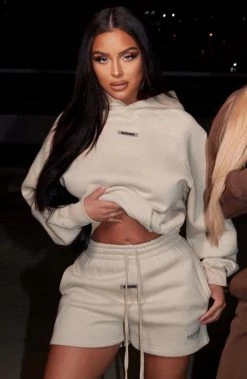 M.T NEW ARRIVALS Ivy Luxe Hoodie - Beige