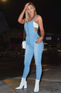F.I Playsuits + Jumpsuits Shani Grimmond X Babyboo - Over It Jumpsuit - Denim