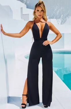 F.I BACK IN Isabella Jumpsuit - Black