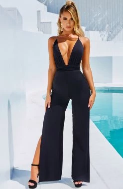 F.I BACK IN Isabella Jumpsuit - Black