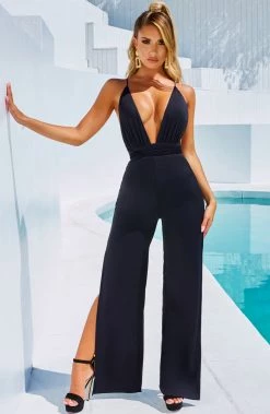 F.I BACK IN Isabella Jumpsuit - Black
