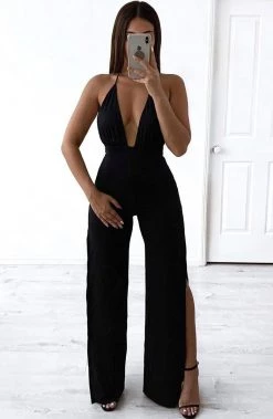 F.I BACK IN Isabella Jumpsuit - Black