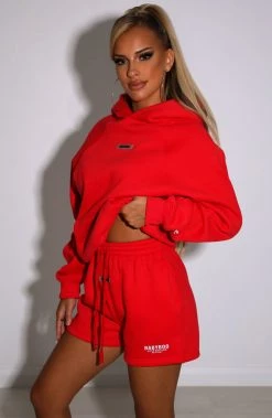 M.T Ivy Luxe Hoodie - Red NEW ARRIVALS