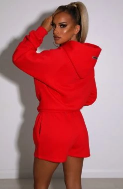 M.T Ivy Luxe Hoodie - Red NEW ARRIVALS