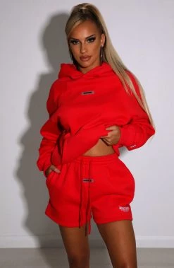 M.T Ivy Luxe Hoodie - Red NEW ARRIVALS