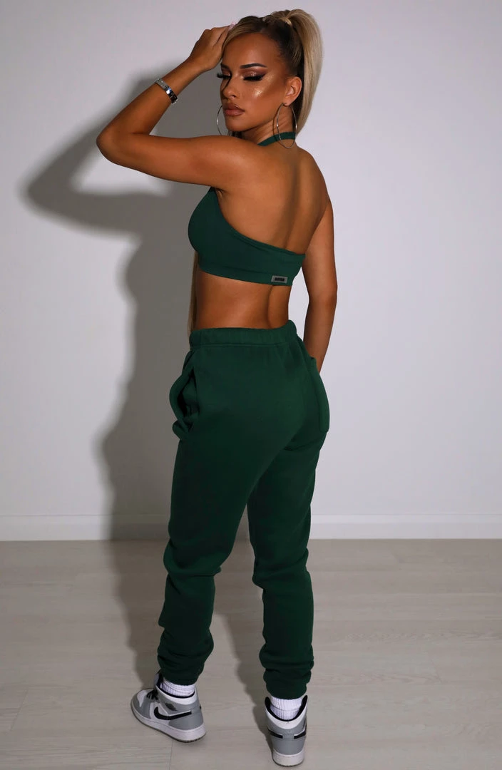 M.T NEW ARRIVALS Ivy Luxe Trackpant - Emerald