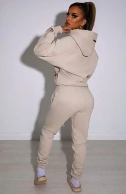 M.T NEW ARRIVALS Ivy Luxe Hoodie - Beige