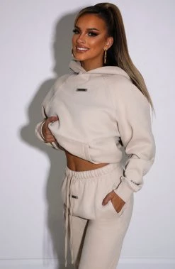 M.T NEW ARRIVALS Ivy Luxe Hoodie - Beige