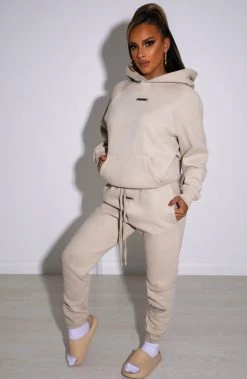 M.T NEW ARRIVALS Ivy Luxe Hoodie - Beige