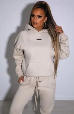 M.T NEW ARRIVALS Ivy Luxe Hoodie - Beige