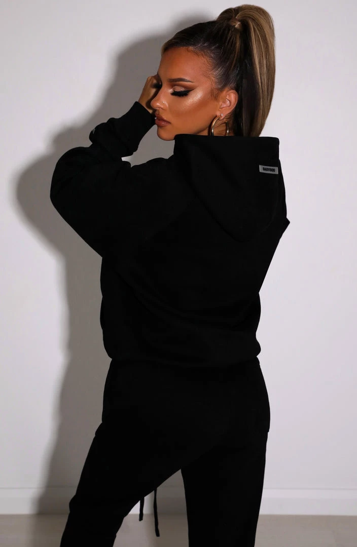 M.T Ivy Luxe Hoodie - Black NEW ARRIVALS