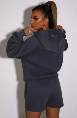 M.T Ivy Luxe Hoodie - Charcoal
