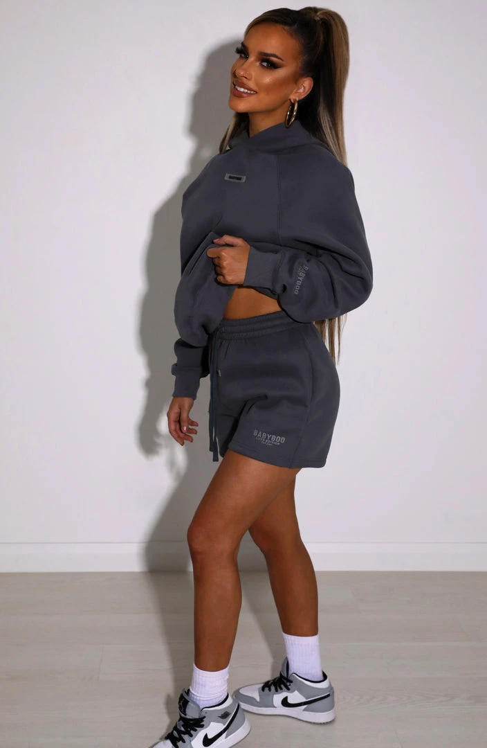 M.T Ivy Luxe Hoodie - Charcoal