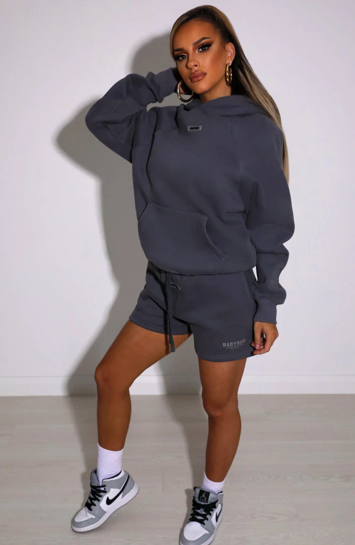 M.T Ivy Luxe Hoodie - Charcoal